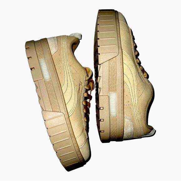 Puma Women’s Mayze Suede Platform Casual Shoes in Light Sand - Picture 9 of 10